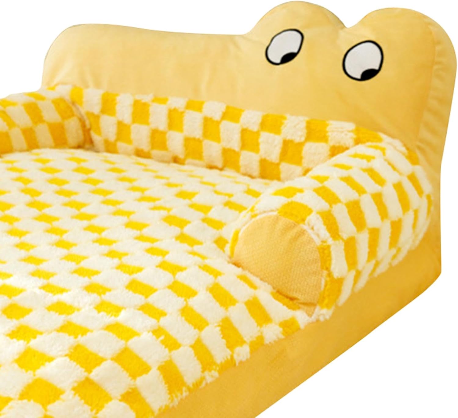 KFX-7774269 Washable Plush Dog Sofa Bed with Antislip Base for Cats and Small Dogs, Multiple Sizes Available