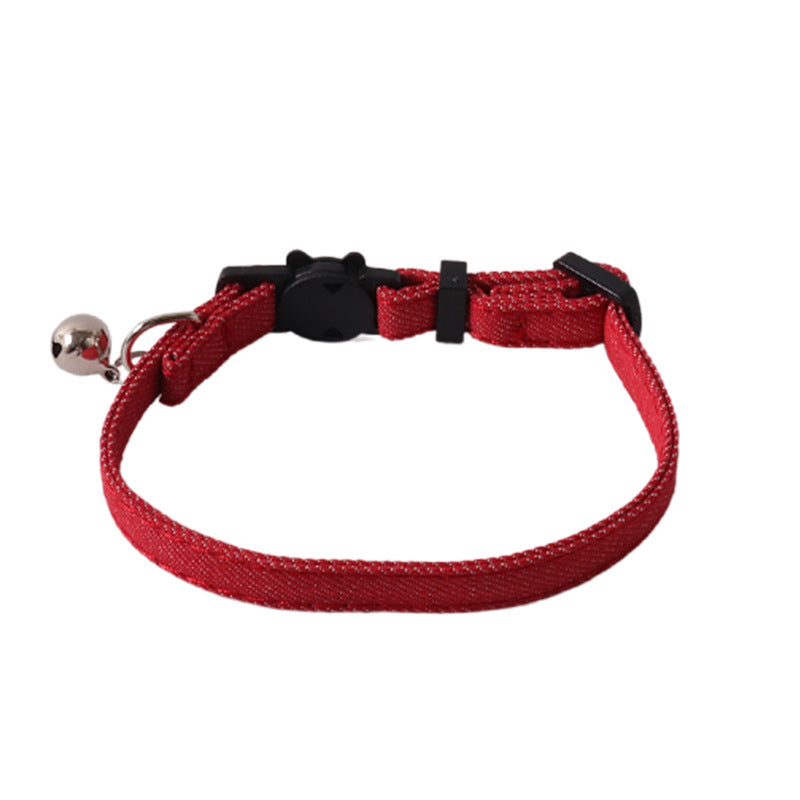 KFX-7774397 Denim Cat Collar in Multiple Colors for Stylish Pets