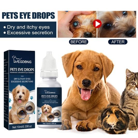 KFX-7774653 Pet Eye Drops for Tear Removal and Itch Relief - 10ml