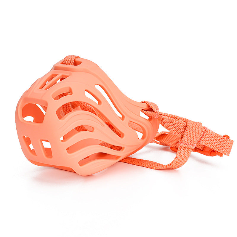 KFX-7776445 Comfortable Silicone Mouth Cover Mask for Dogs - Available in Multiple Colors and Sizes