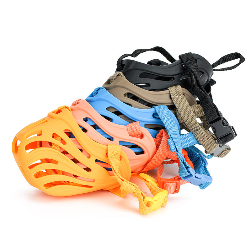 KFX-7776445 Comfortable Silicone Mouth Cover Mask for Dogs - Available in Multiple Colors and Sizes