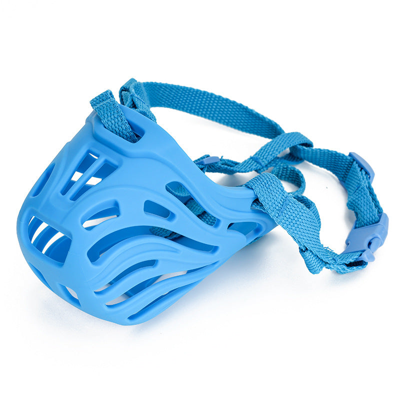 KFX-7776445 Comfortable Silicone Mouth Cover Mask for Dogs - Available in Multiple Colors and Sizes