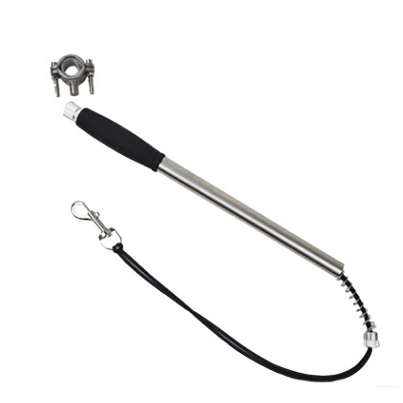 KFX-7776573 Hands-Free Dog Traction Rope for Bicycles - Adjustable Nylon Leash with Stainless Steel Handle, 44 cm Length, Stretches to 190 cm