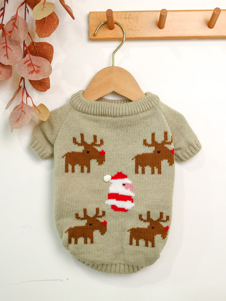 KFX-7780541 Fashion Printed Acrylic Dog Sweater for All Seasons - Warm and Stylish Pet Clothing