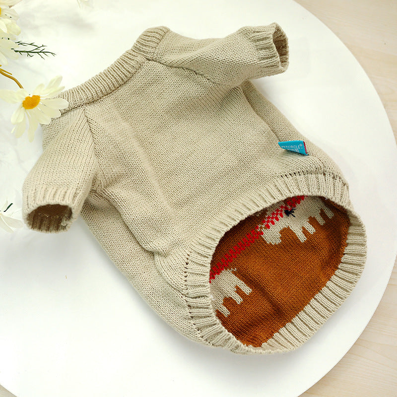 KFX-7780541 Fashion Printed Acrylic Dog Sweater for All Seasons - Warm and Stylish Pet Clothing