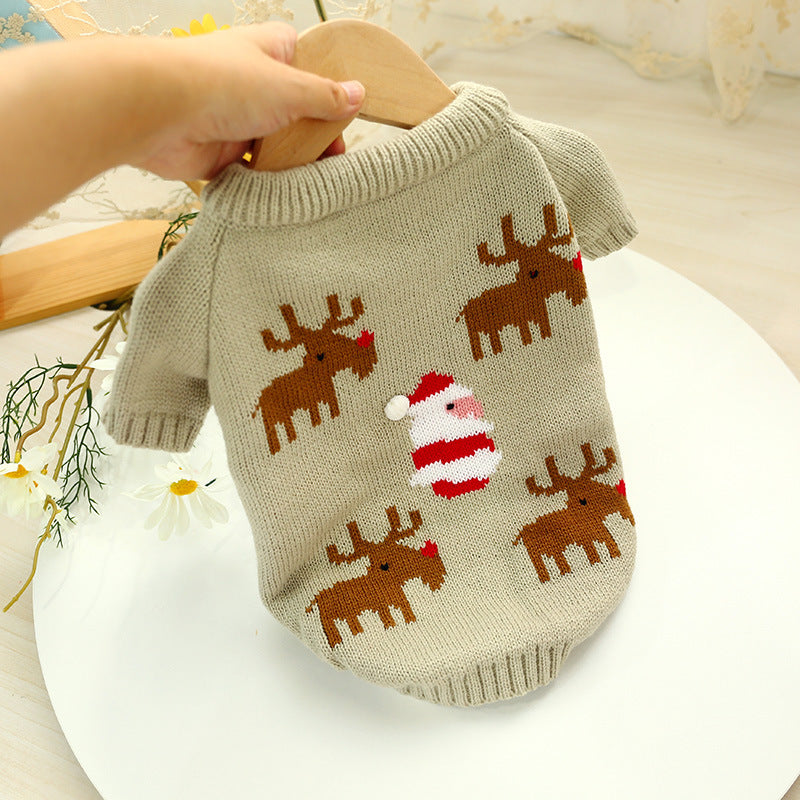 KFX-7780541 Fashion Printed Acrylic Dog Sweater for All Seasons - Warm and Stylish Pet Clothing