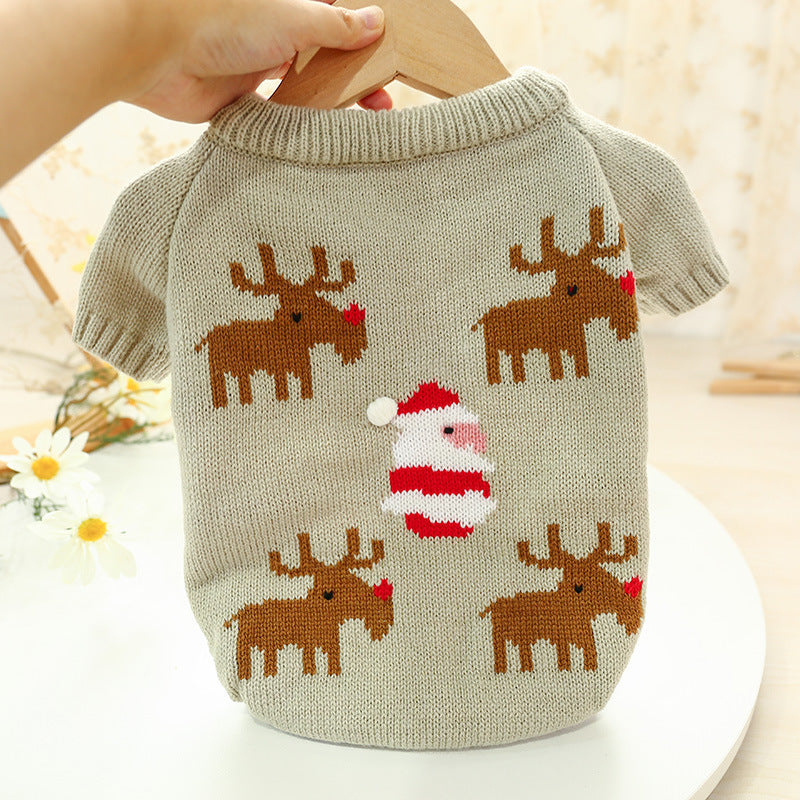 KFX-7780541 Fashion Printed Acrylic Dog Sweater for All Seasons - Warm and Stylish Pet Clothing
