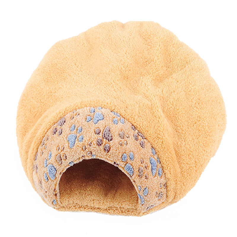 KFX-7782589 Universal Semi-Closed Cat Nest for All Seasons - Lined with PP Cotton, S/M Sizes Available