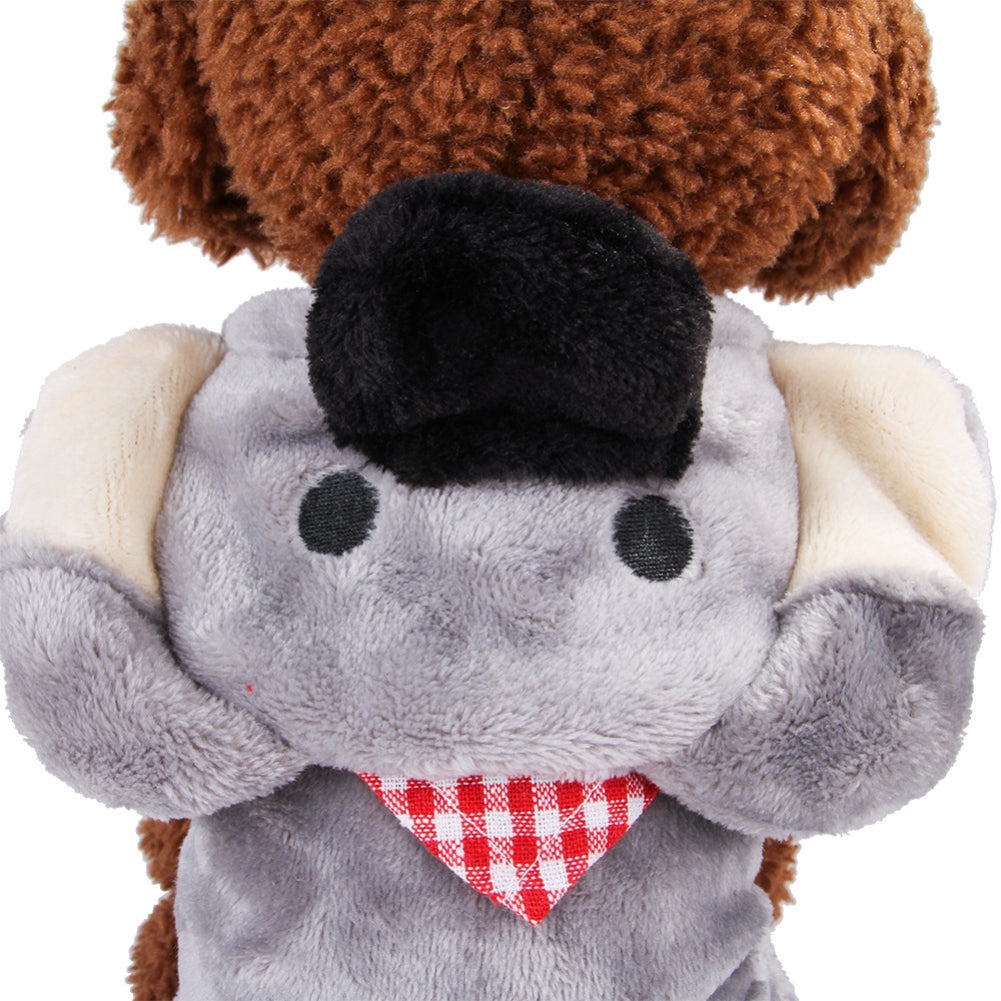 KFX-7783101 Cozy Velvet Hoodie for Small and Medium Dogs - Casual Style, Grey, Multiple Sizes Available