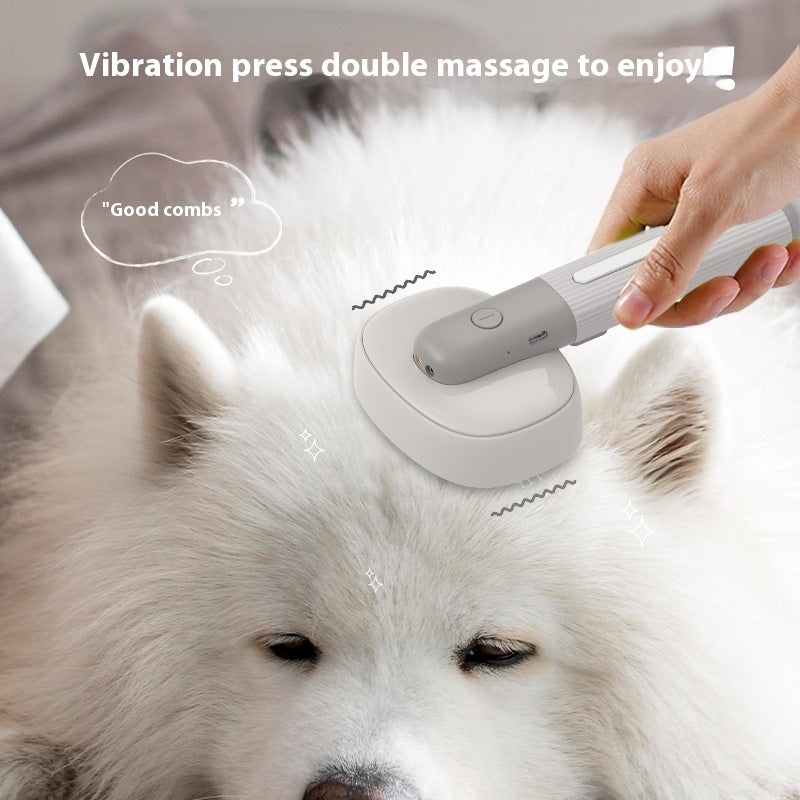 KFX-7784125 Electric Pet Grooming Comb with Negative Ion Sterilization and Floating Hair Removal