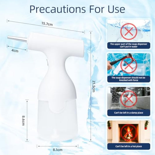 KFX-7785789 Electric Foam Soap Dispenser for Efficient Pet Bathing and Cleaning, Rechargeable, Whisper-Quiet Motor