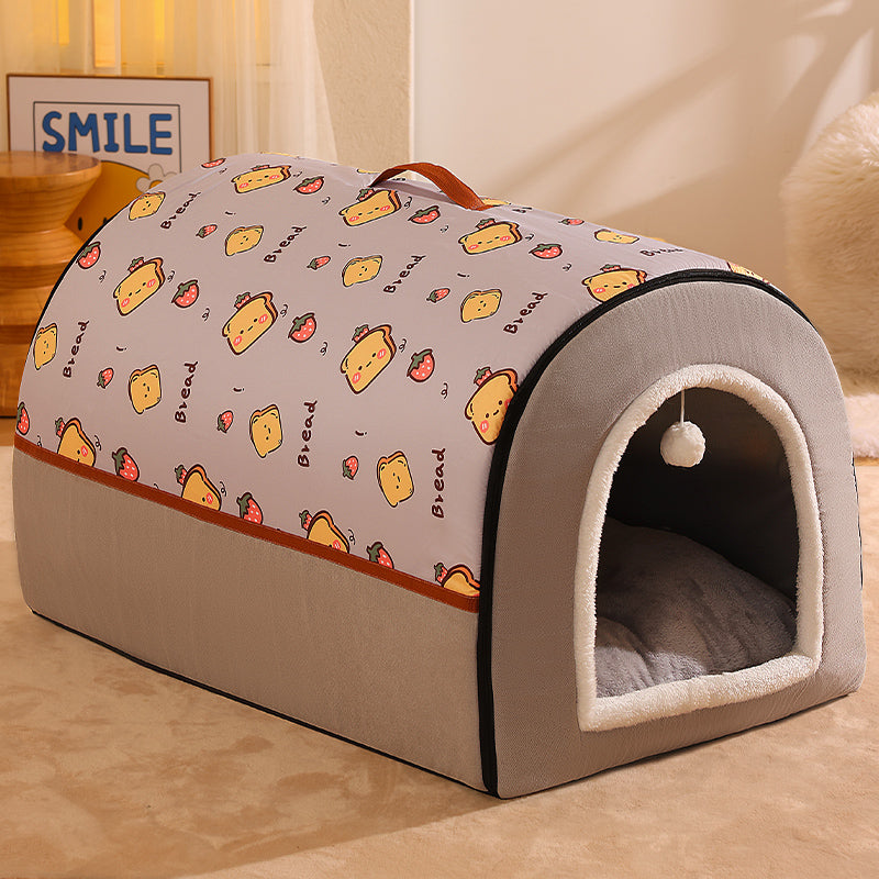 KFX-7786557 Cozy Removable Washable Dog House for Corgis & Shiba Inus - Multiple Sizes Available