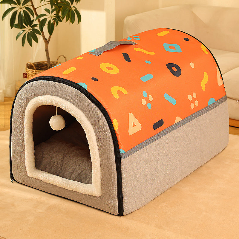 KFX-7786557 Cozy Removable Washable Dog House for Corgis & Shiba Inus - Multiple Sizes Available