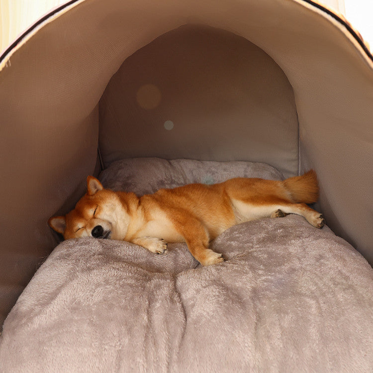 KFX-7786557 Cozy Removable Washable Dog House for Corgis & Shiba Inus - Multiple Sizes Available