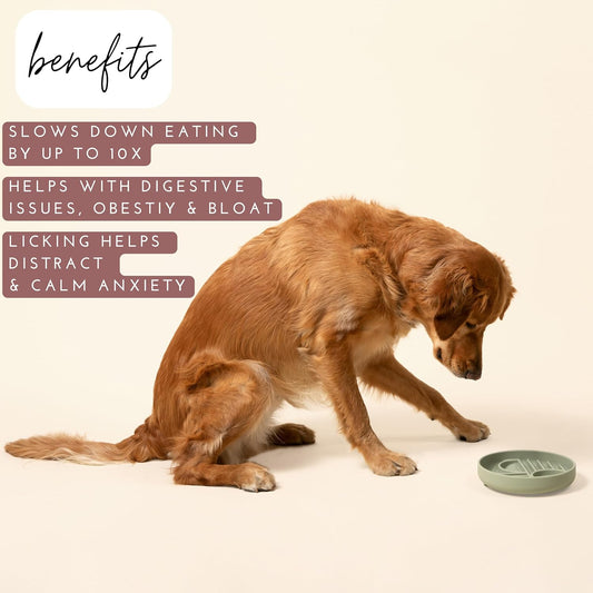 KFX-7791549 Silicone Slow Feeder Bowl for Dogs and Puppies - Reduces Gulping and Supports Digestive Health