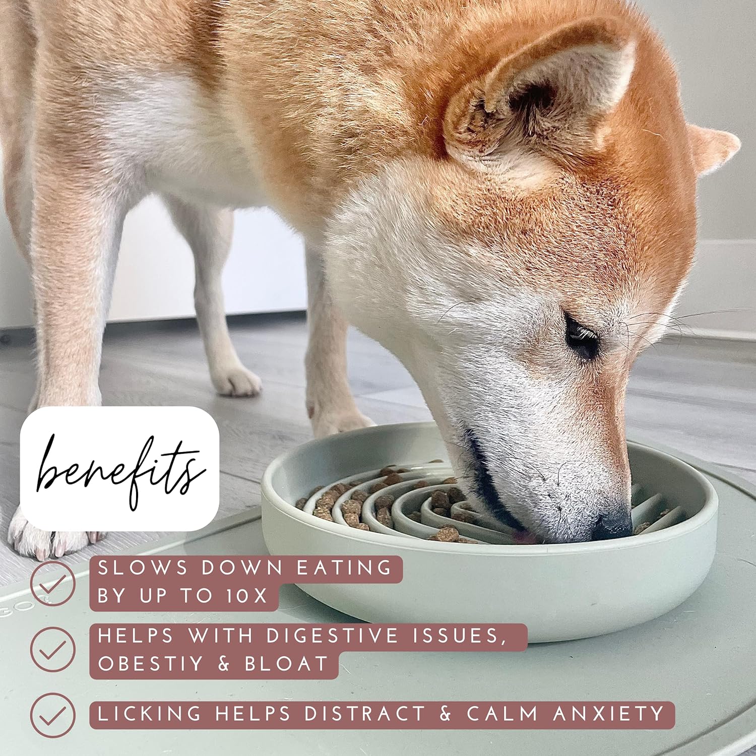 KFX-7791549 Silicone Slow Feeder Bowl for Dogs and Puppies - Reduces Gulping and Supports Digestive Health