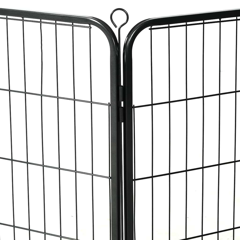 KFX-7793341 Portable 8-Panel Dog Playpen with Safety Lock and Ground Stakes