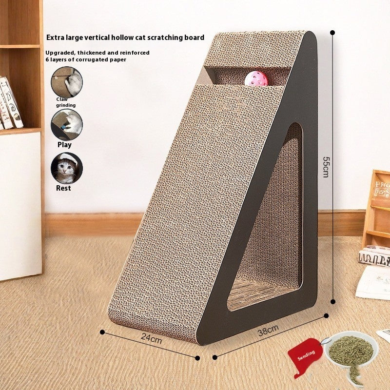 KFX-7794237 Vertical Cat Scratch Board - Wear-Resistant and Scratch-Resistant Corrugated Paper Options in Multiple Sizes