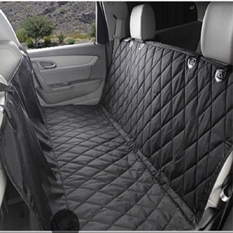 KFX-7795901 Car Rear Seat Pet Cushion for All Seasons - 600D Oxford Cloth, Waterproof and Non-Slip Mat, 137x147cm Black