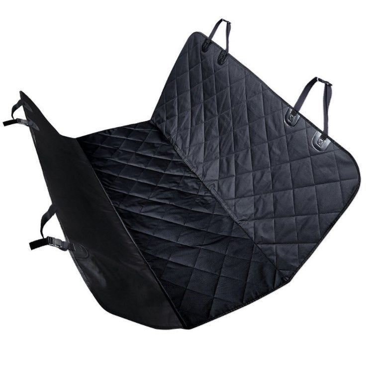 KFX-7795901 Car Rear Seat Pet Cushion for All Seasons - 600D Oxford Cloth, Waterproof and Non-Slip Mat, 137x147cm Black