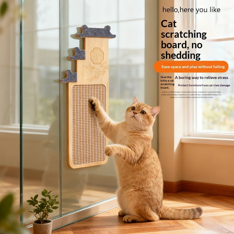 KFX-7798845 Vintage Cat Scratcher Sofa Protector Made from Pine Wood and Jute Fabric