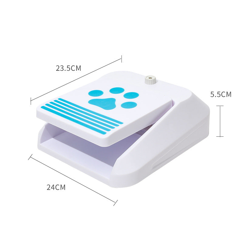 KFX-7799869 Automatic Dog Drinking Fountain - White and Blue, Iron and PVC Material, 2.06 kg