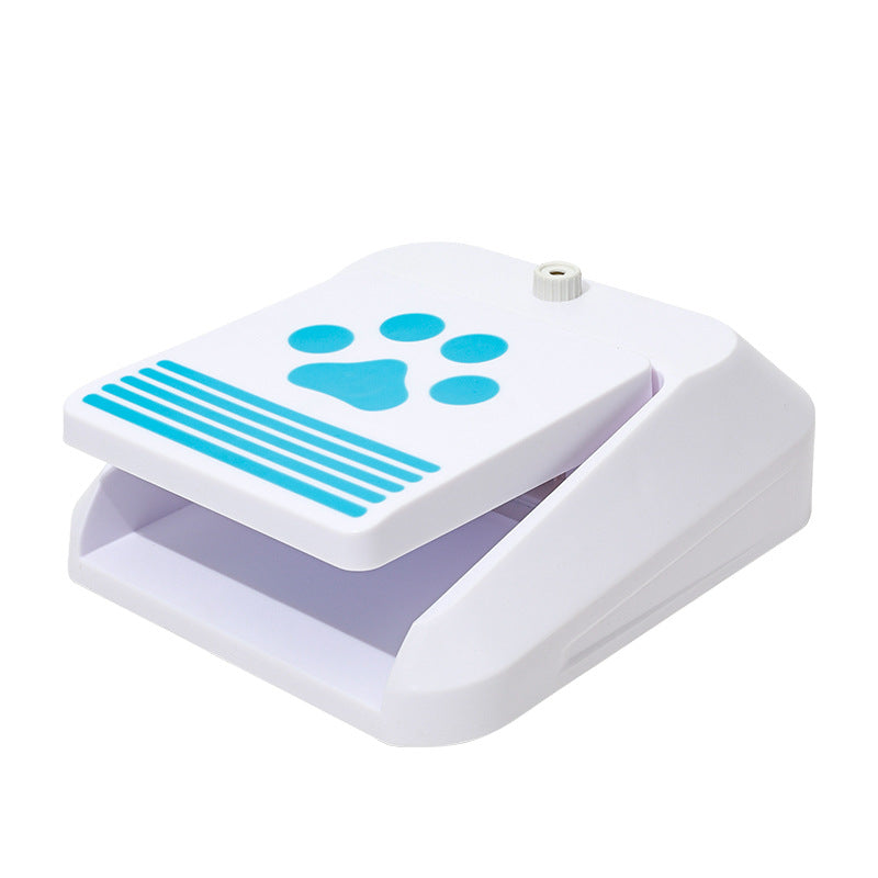 KFX-7799869 Automatic Dog Drinking Fountain - White and Blue, Iron and PVC Material, 2.06 kg