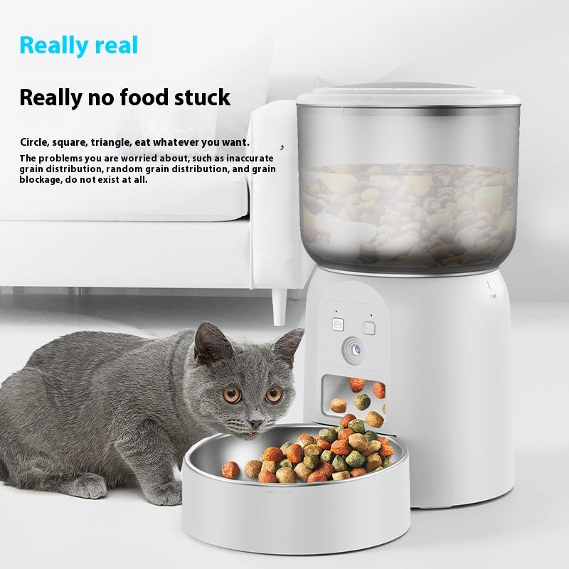 KFX-7799997 Automatic Pet Feeder with Monitoring and Moisture-Proof Design for Dogs and Cats