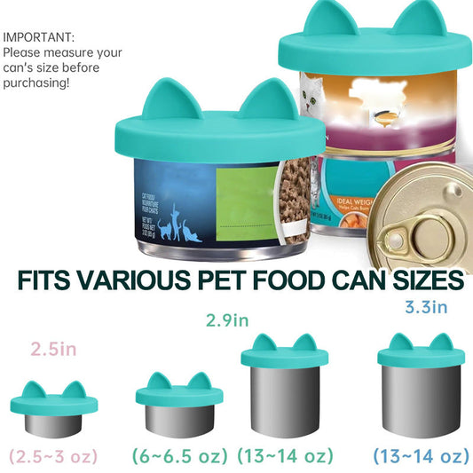 KFX-7801277 3-in-1 Silicone Pet Lid Sealer for Canning Jars - Keeps Food Fresh for Cats and Dogs