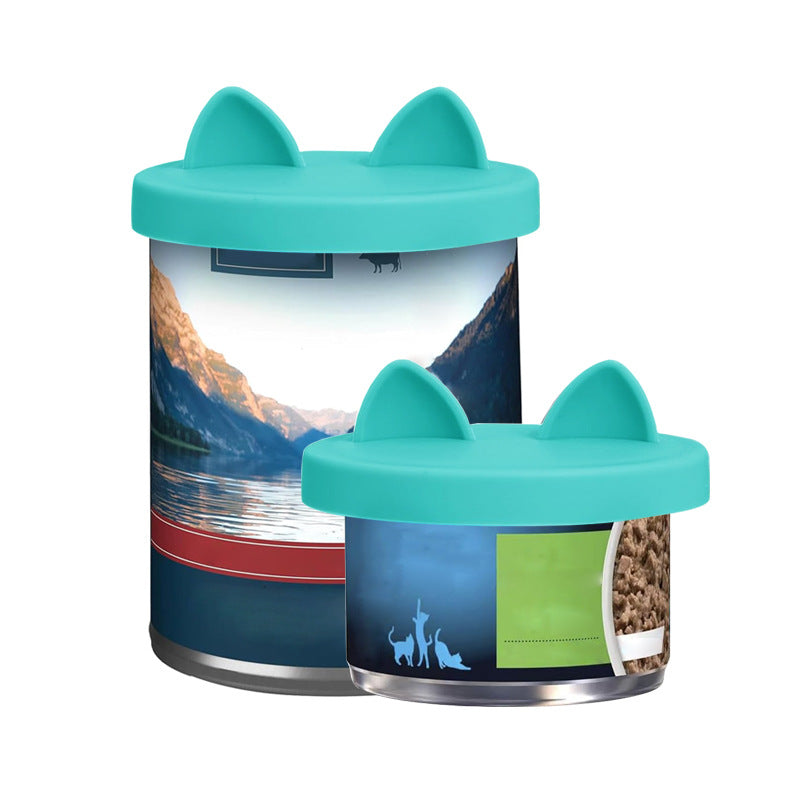 KFX-7801277 3-in-1 Silicone Pet Lid Sealer for Canning Jars - Keeps Food Fresh for Cats and Dogs
