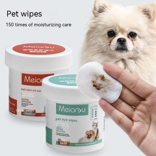 KFX-7801661 Pet Eye and Ear Cleaning Wipes - 150 Count for Gentle Tear and Wax Removal