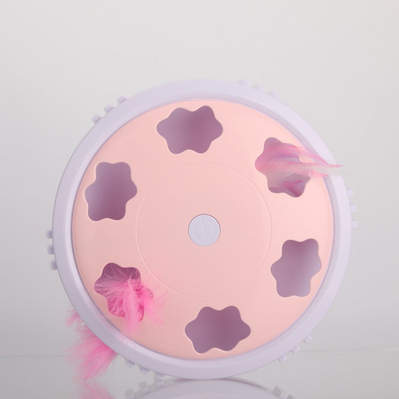 KFX-7804605 Interactive Feather Flashing Puzzle Cat Toy for Engaging Hide and Seek Play