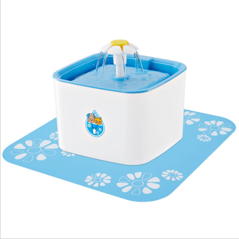 KFX-7805629 Pet Electric Circular Water Dispenser with LED Indicators, 2.5L Capacity, Stainless Steel and PP Material