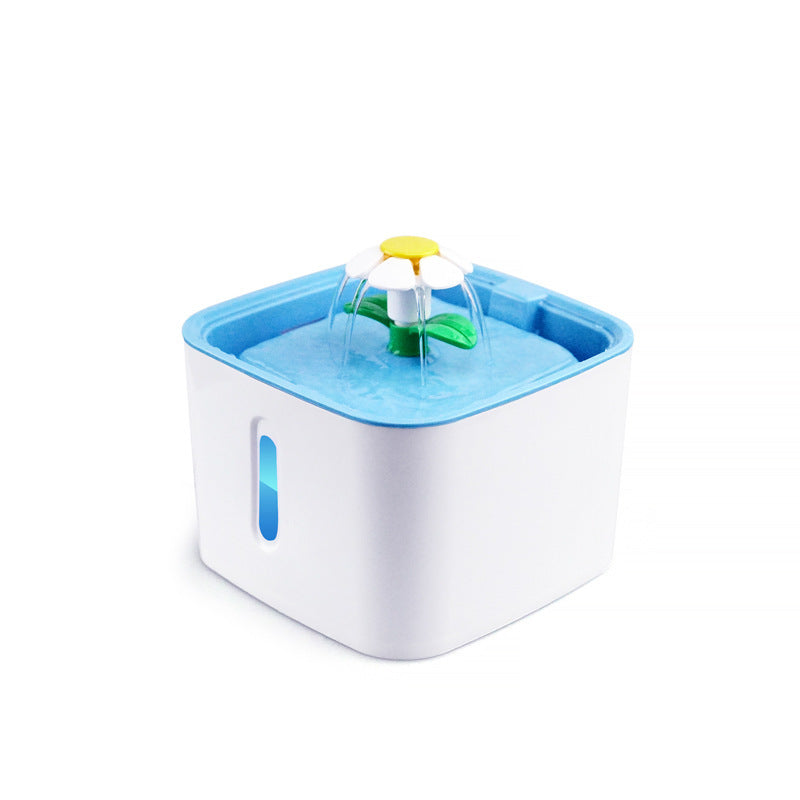 KFX-7805629 Pet Electric Circular Water Dispenser with LED Indicators, 2.5L Capacity, Stainless Steel and PP Material
