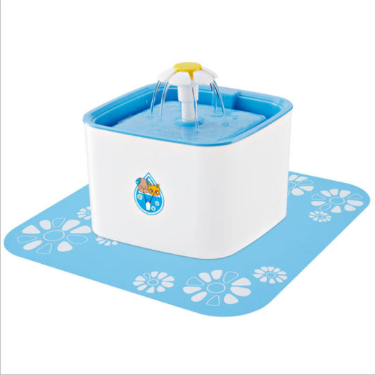 KFX-7805629 Pet Electric Circular Water Dispenser with LED Indicators, 2.5L Capacity, Stainless Steel and PP Material