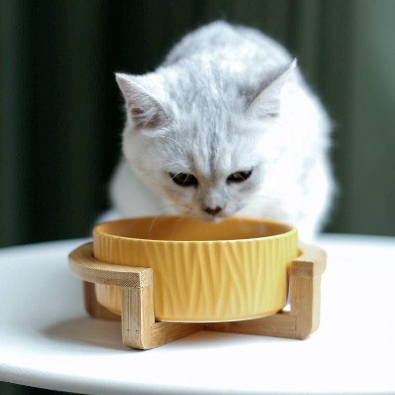 KFX-7805757 Modern Ceramic Cat Food and Drinking Bowl - Available in Multiple Colors