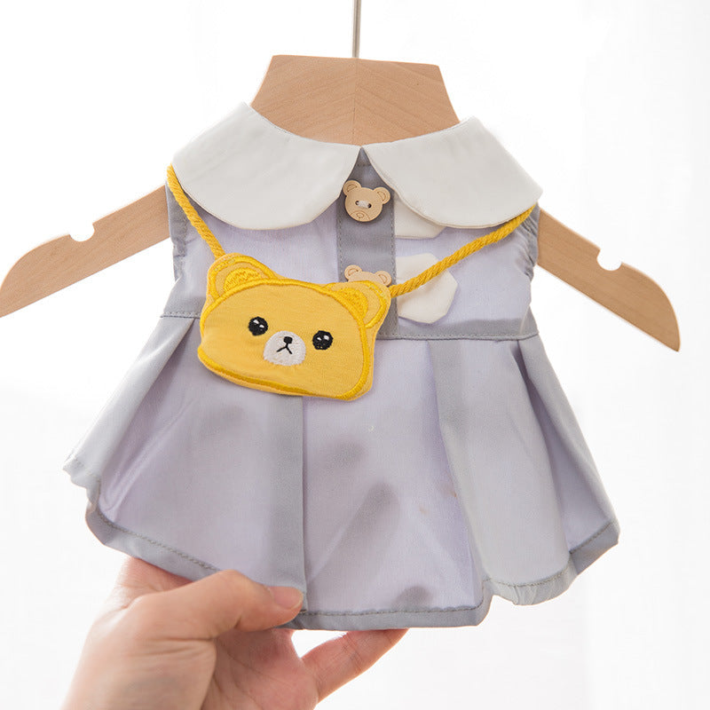 KFX-7806141 Summer Skirt Vest for Small Dogs and Cats in Bear and Carrot Designs