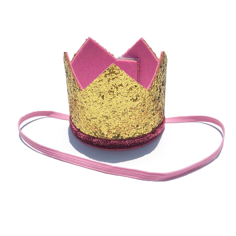 KFX-7807165 Pet Birthday Triangle Towel Set - Pink & Blue Options with Crown and Hat for Dogs