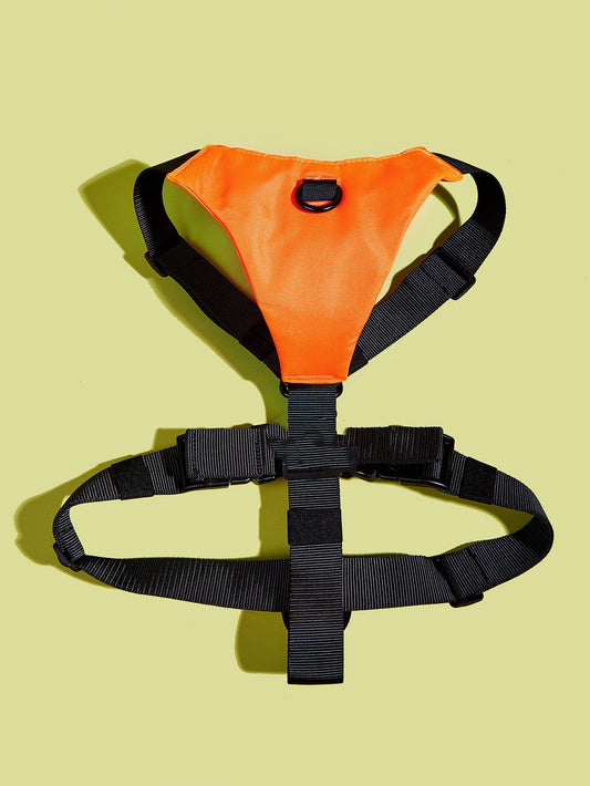 KFX-7808829 Adjustable Dog Chest Harness with Color Matching Leash - Durable 600D Oxford Cloth and Mesh Design