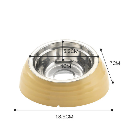 KFX-7811517 Stainless Steel Cat Bowl in Light Green, Beige, and Brown Variants
