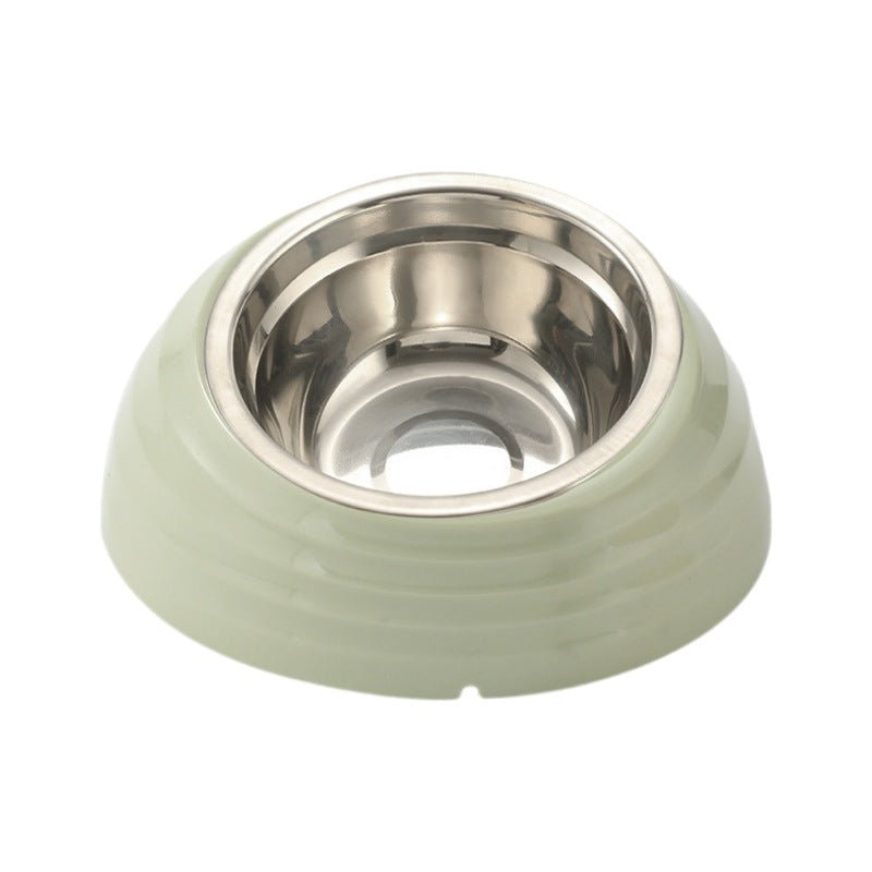 KFX-7811517 Stainless Steel Cat Bowl in Light Green, Beige, and Brown Variants