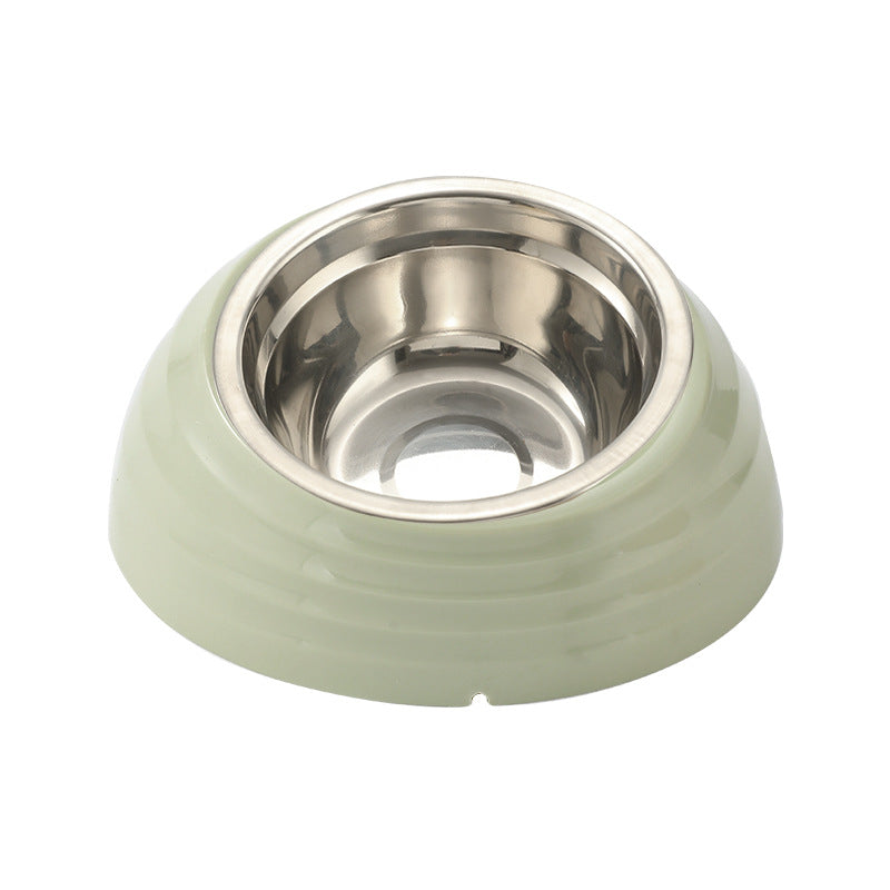 KFX-7811517 Stainless Steel Cat Bowl in Light Green, Beige, and Brown Variants