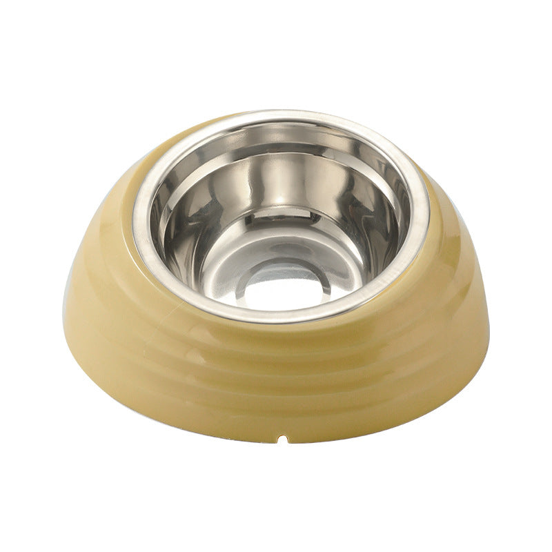 KFX-7811517 Stainless Steel Cat Bowl in Light Green, Beige, and Brown Variants