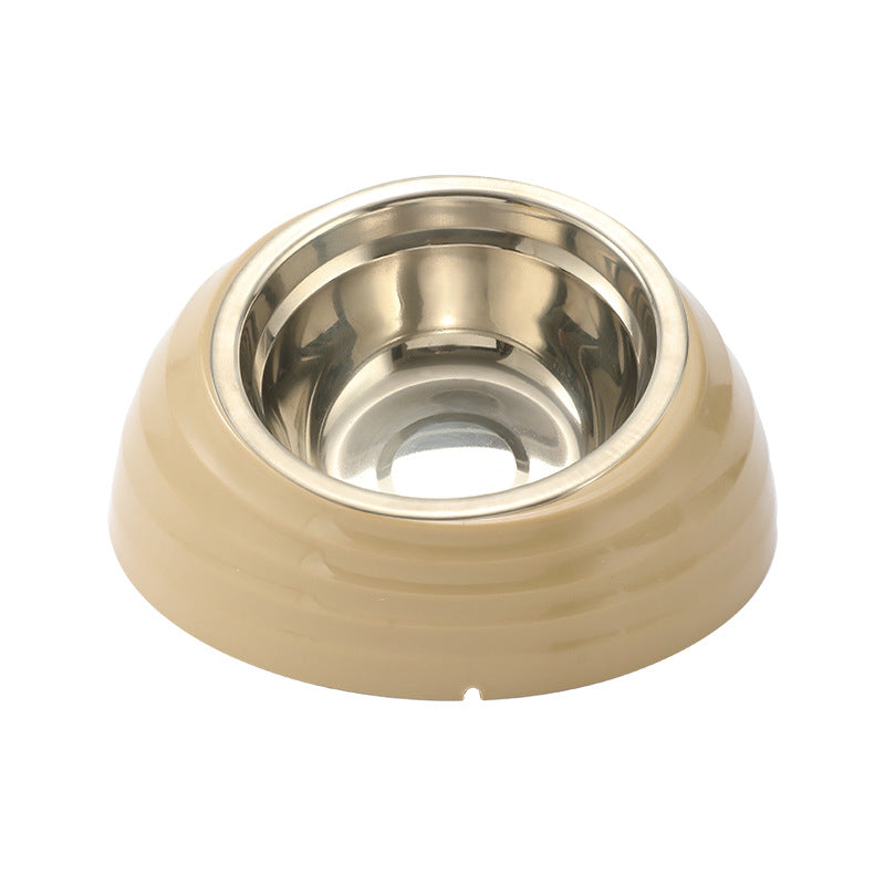 KFX-7811517 Stainless Steel Cat Bowl in Light Green, Beige, and Brown Variants