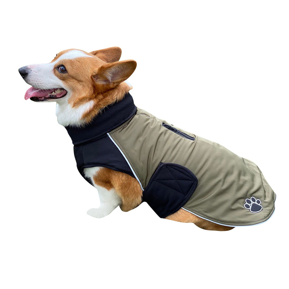 KFX-7813693 Reversible Winter Fleece Coat for Pets - Soft, Warm, Casual Design