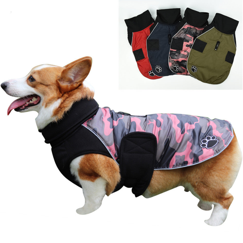 KFX-7813693 Reversible Winter Fleece Coat for Pets - Soft, Warm, Casual Design