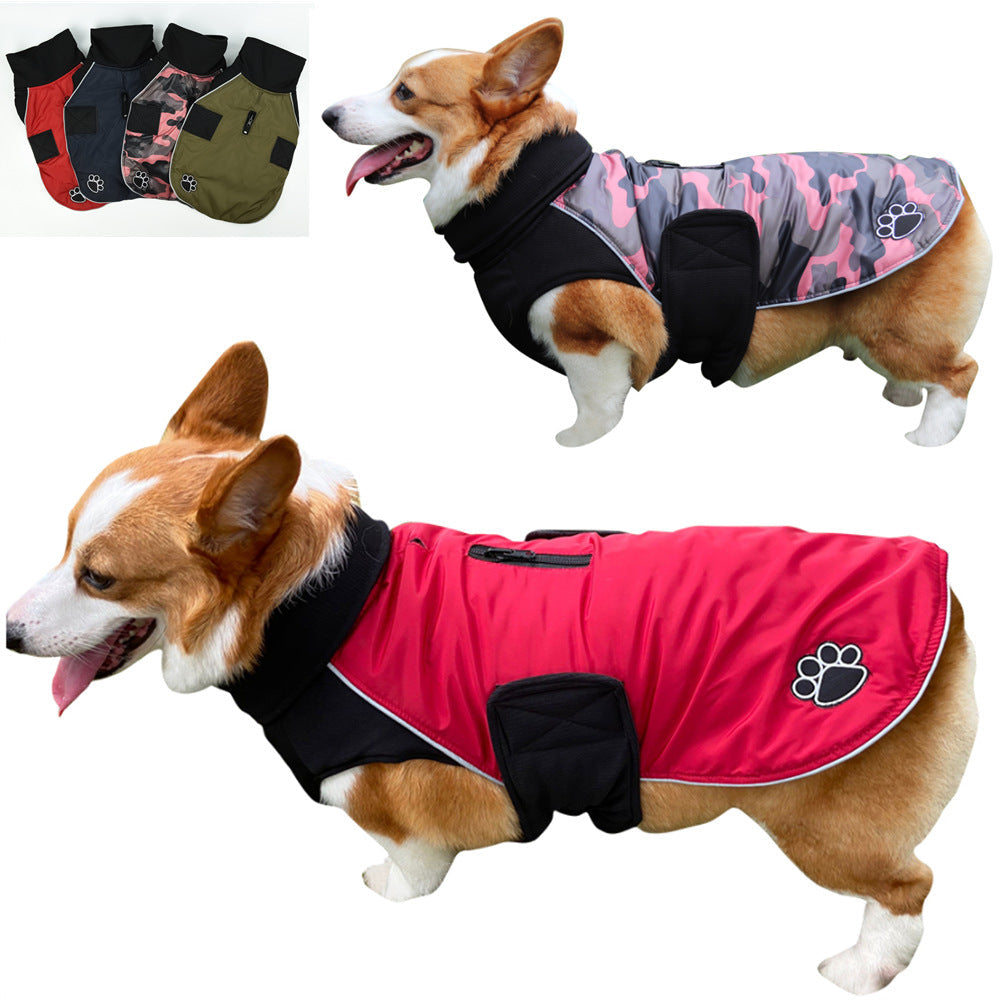 KFX-7813693 Reversible Winter Fleece Coat for Pets - Soft, Warm, Casual Design