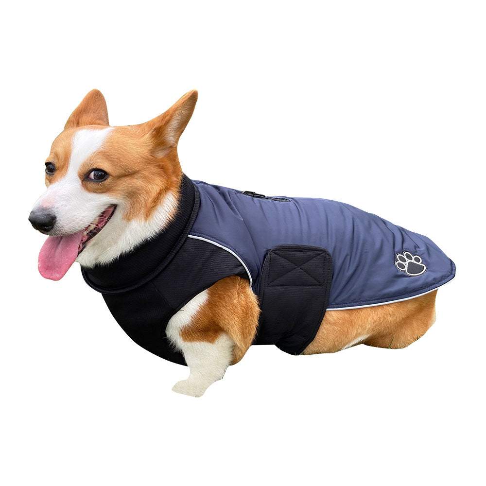 KFX-7813693 Reversible Winter Fleece Coat for Pets - Soft, Warm, Casual Design