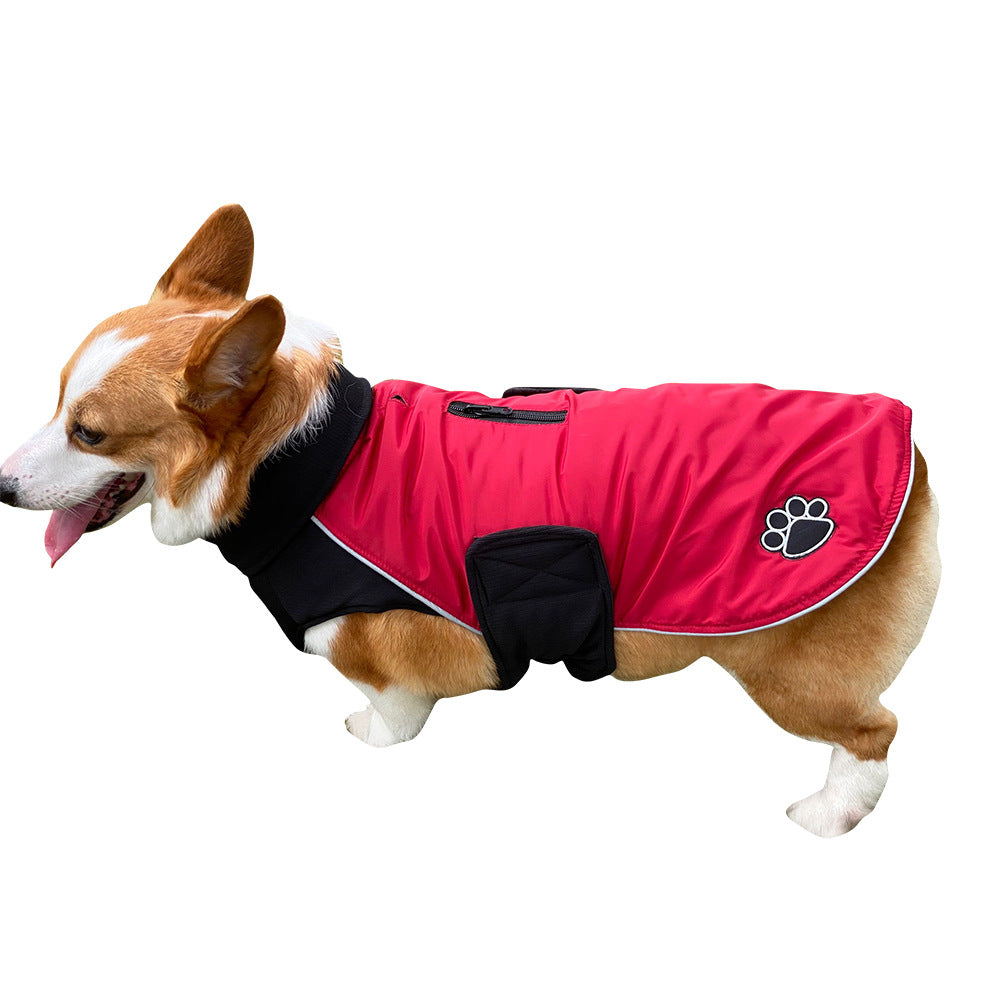 KFX-7813693 Reversible Winter Fleece Coat for Pets - Soft, Warm, Casual Design