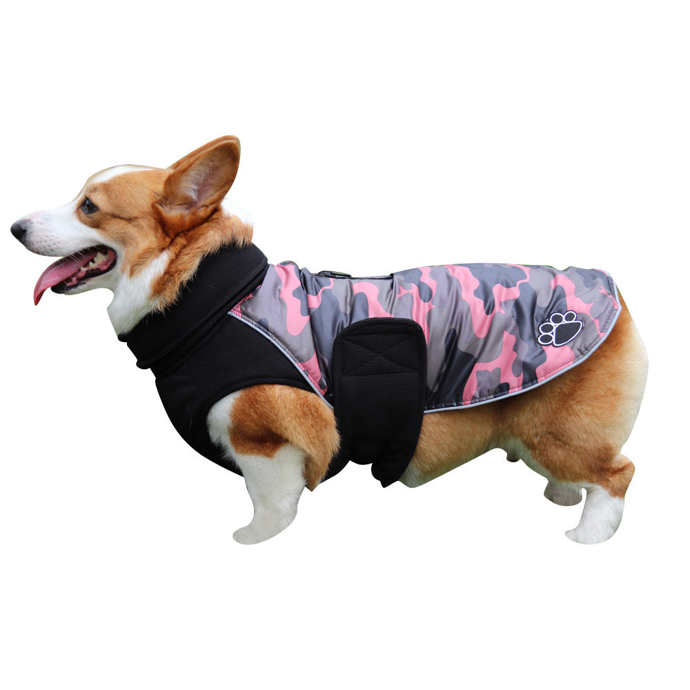 KFX-7813693 Reversible Winter Fleece Coat for Pets - Soft, Warm, Casual Design